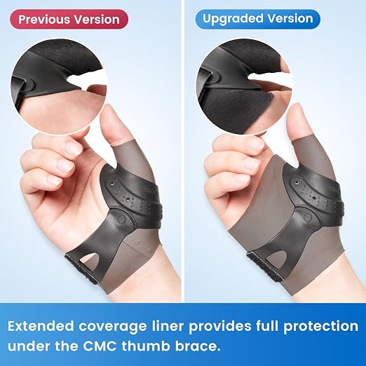VELPEAU Elastic Thumb Wrist Support Brace (Pack of 2), Splashproof Compression Sleeve for Arthritis Pain, Tendonitis, Sprains, Sports, Splint Liner, Fits Left & Right Hands (Upgraded Short Version - Black, Small)