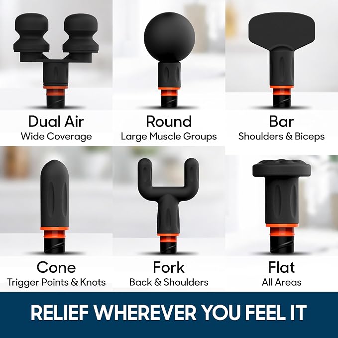 Sharper Image PowerBoost Max Massage Gun [2026 Version] Anti-Stall Deep Tissue Percussion Massager| 7 Speeds| Workout Muscle Recovery| Pain Relief| Back & Shoulder Massage Tool| Gifts for Men Women