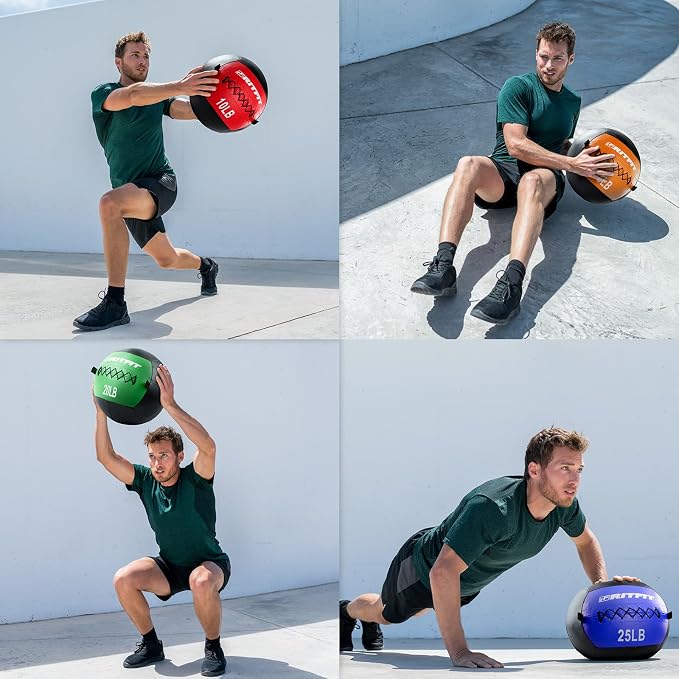 RitFit Soft Medicine Ball for Strength and Conditioning Workouts | Wall Ball Soft Shell for Strength & Conditioning, Cross Training