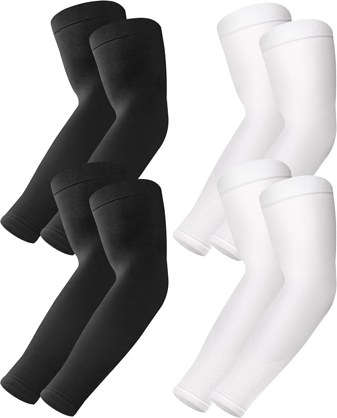 BHYTAKI UV Sun Protection Arm Sleeves, UPF 50 Sports Cooling Arm Compression Sleeves for Men Women Teenager