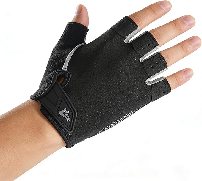 Mealah Fingerless Workout Gloves for Women Men - Anti-Slip Shock-Absorbing Glove for Fitness Cycling Outdoor Sports