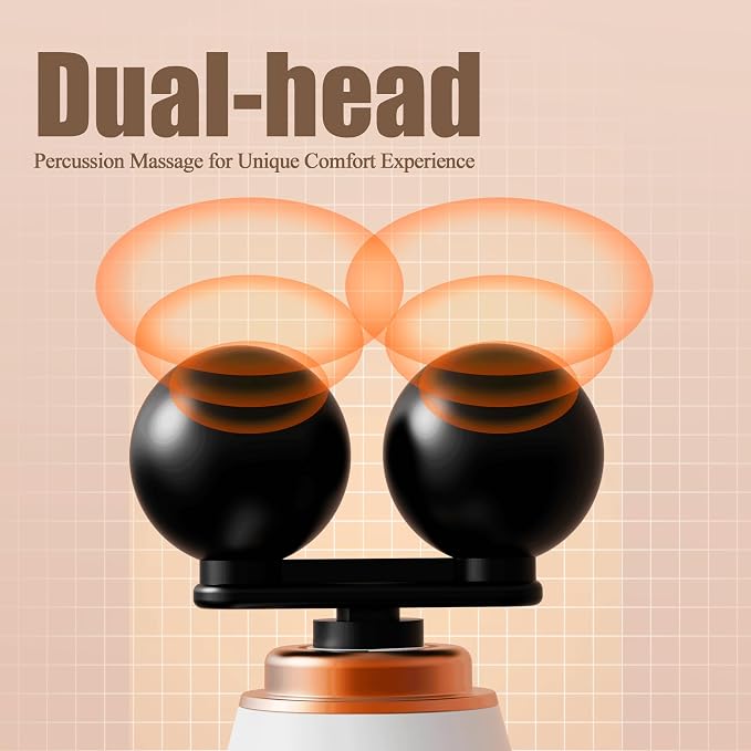 Massage Gun Deep Tissue, Handheld Back Massager with Extended Handle,6 Modes and 9 Speed