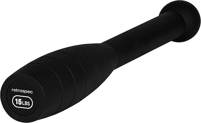 Retrospec Grip Steel Club Strength Training, Rehabilitation, Stretching, Conditioning and Rotational Training - Options for Women & Men