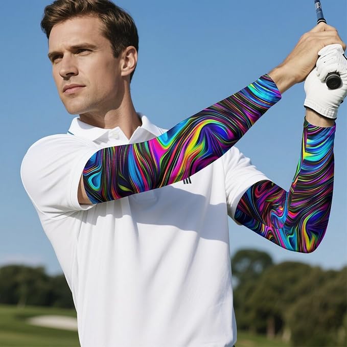 Marble Sports Compression Arm Sleeves for Men & Women - Youth Arm Sleeve Baseball Volleyball Sleeves & Basketball Sleeve