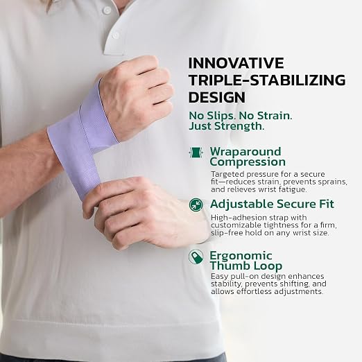 aoFIT Adjustable Wrist Brace for Pain Relief, Carpal Tunnel & Tendonitis Support – Ergonomic Compression, Breathable & Anti-Slip Design, Fits Left & Right Hand, Ideal for Sports, Gaming & Office Use