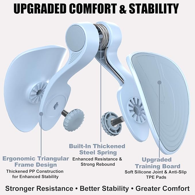 Pelvic Floor Exercise Devices 35lb Resistance Kegel Thigh Trainer with Band | Pelvic Floor Muscle Training, Inner Thigh Exerciser, Postpartum Recovery Support for Women, Suitable for Women and Men