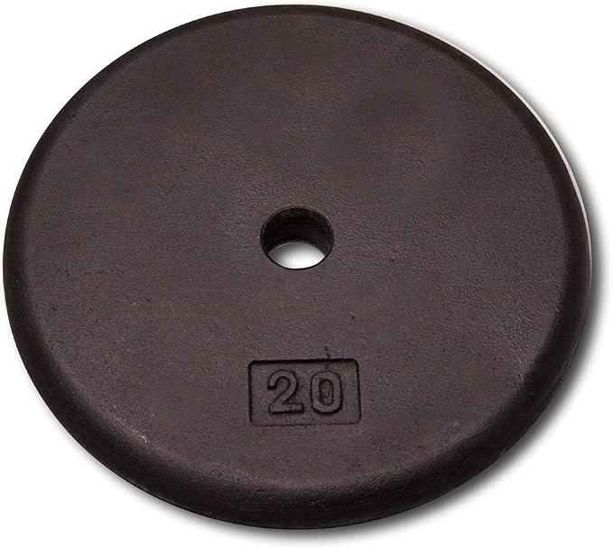 Body-Solid Standard Iron Weight Plate - Perfect for Strength Training, Home Gym, and Barbell Workouts - Fits 1" Bars
