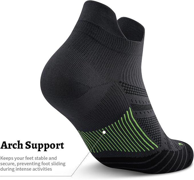 Compression Socks for Men Women Ankle Running Socks for Plantar Fasciitis | Low Cut Athletic Ankle Socks with Ankle & Arch Support for Running, Cycling, Golf, Work, Plantar Fasciitis Relief