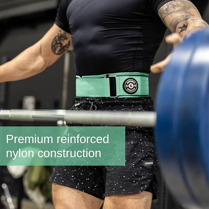 Weight Lifting Belt for Squats, Weightlifting Belt for Deadlifts - 4in Back Support for Bodybuilding | Powerlifting, Locking Metal Buckle, Weight Lifting Belts for Men - Quick Locking