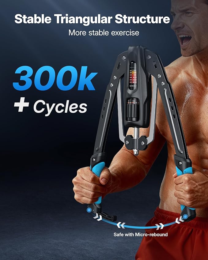 Merach Twister Arm Trainer, 22-440lb Hydraulic Power, Adjustable Home Chest Expander, Shoulder Muscle Training Fitness Equipment, Arm Enhanced Exercise Strengthener