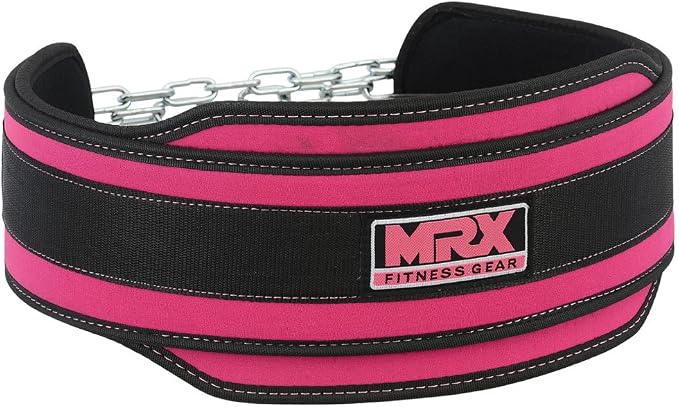 MRX Weight Lifting Belt DIPPING BELTS with Metal Chain Exercise & Fitness