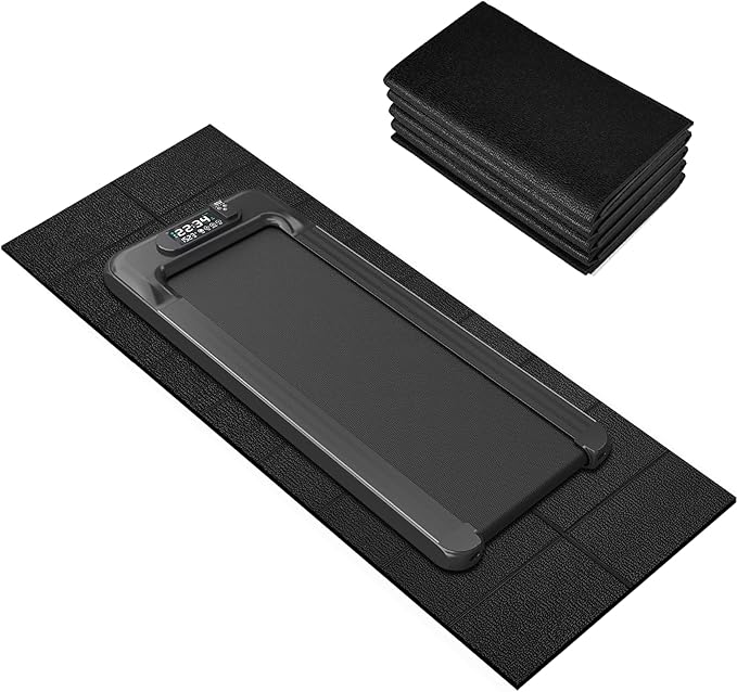 Treadmill Mat,70"x32",6mm Thickness Foldable Exercise Equipment Mat for Carpet Hardwood Floors, Compatible with Walking Pad,Spin Bike,Elliptical Trainer,Rowing Machine