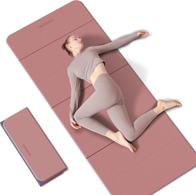 7-Fold Yoga Mat 70"x24" - 1/2 Inch Thick | Folding Exercise Mat, Compact Non-Slip TPE Mat, For Travel, Storage, Yoga & Home Gym, Lightweight & Portable