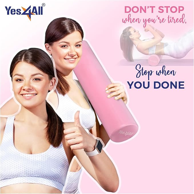 Yes4All EVA Firm Foam Roller for Back - Round Back Roller for Exercise, Yoga & Pilates 12/18/24/36 inch