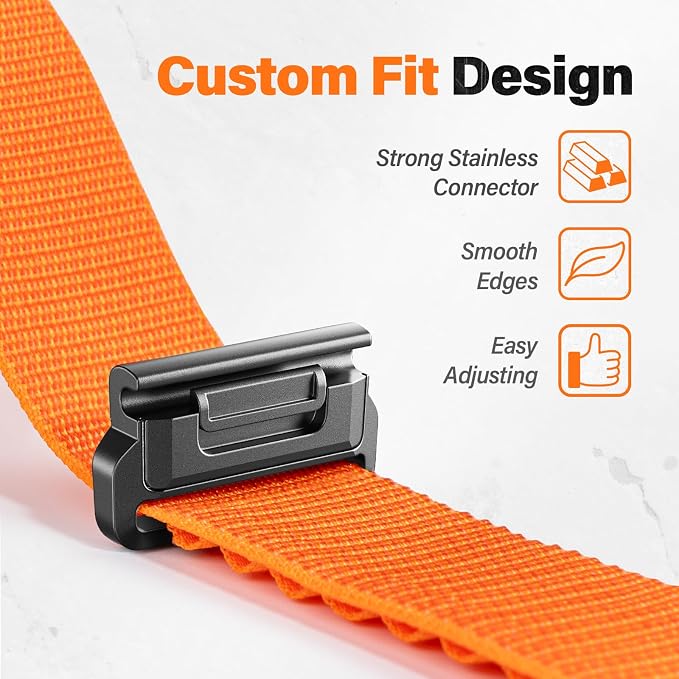 Alpine Loop Nylon Watch Band Compatible with Garmin Fenix 5/6/7/8 47mm, Quickfit 22mm Rugged Watch Bands for Garmin Epix Gen 2/Fenix 8 Pro 47mm/7 Pro/6 Pro/5 Plus/Forerunner 935/S62
