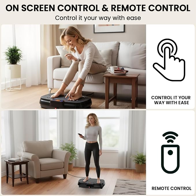 Vibration Plate Exercise Machine: TISSCARE Vibrating Plates for Weight Loss and Lymphatic Drainage, 400lbs Shake Plate Whole Body Workout Platform for Home Fitness Fat Burner Gifts