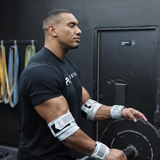 Elbow Wraps for Weightlifting - Heavy Duty Construction, 25% More Elasticity, Reinforced Stitching, Extra Wide Fastener, Easy to Adjust, (Snow Camo)