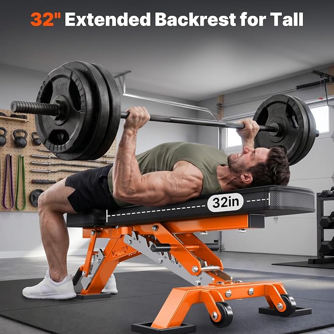 YOLEO Commercial Adjustable Weight Bench 2315LB ASTM Certified – 80% Pre-Assembled Heavy Duty Workout Bench for Home Gym