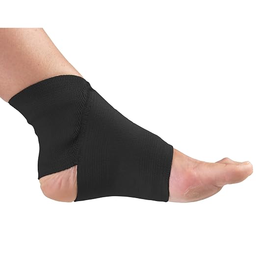Champion Figure-8 Ankle Support, Light Elastic Compression Brace, Muscle Joint Recovery, Black, Medium