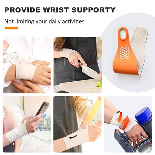 Ulnar Wrist Brace for Right & Left Hand, Ultra-Thin Elastic Wrist Wrap Compression for TFCC Tear and Repetitive Wrist Use Injury, Wrist Support for Carpal Tunnel, Tendonitis, Pain Relief (Beige)