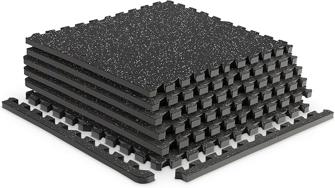 Marcy EVA Foam Interlocking Flooring Mat High Density Non-Slip Tiles for Fitness Equipment, Workout Cushion and Floor Protection