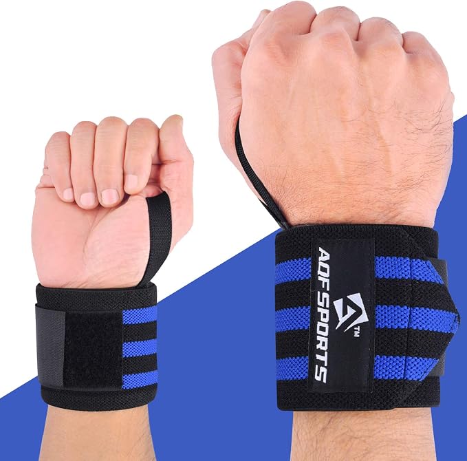 AQF Wrist Wraps for Weightlifting & Powerlifting, 18" USPA Approved (Pair)