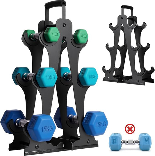 Ghosthorn Tiered A-Frame Dumbbell Rack Stand for Home Gym Space Saving | Heavy Duty Weight Storage Racks for Home Gym,Stable Space Saving Small Dumbbell Rack Hold 4/5 Pairs of Dumbbells (Rack Only)