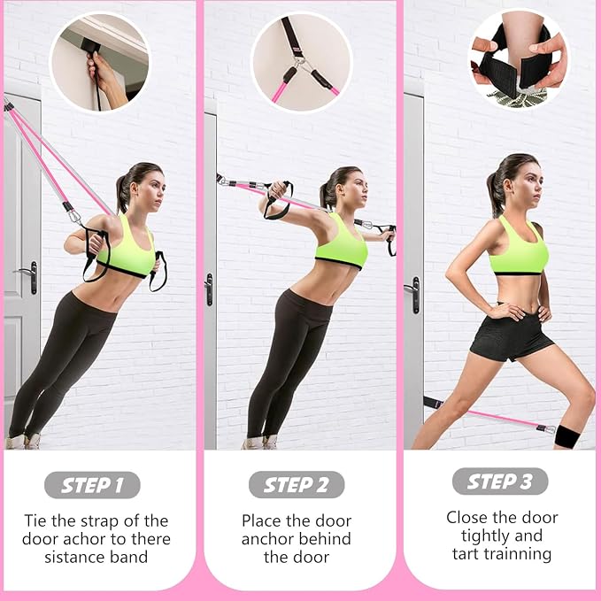 Bbtops Pilates Bar Kit with Resistance Bands,Pilates Bar with Stackable Bands Workout Equipment for Legs,Hip,Waist and Arm,Exercise Fitness Equipment for Women & Men Home Gym Yoga Pilates