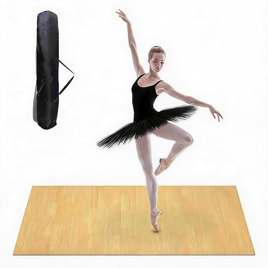 6 x 4 ft Dance Floor,Portable Dance Floor Mat,PVC Non-Slip Exercise Flooring for Ballet Jazz & Pop for Home and Gym