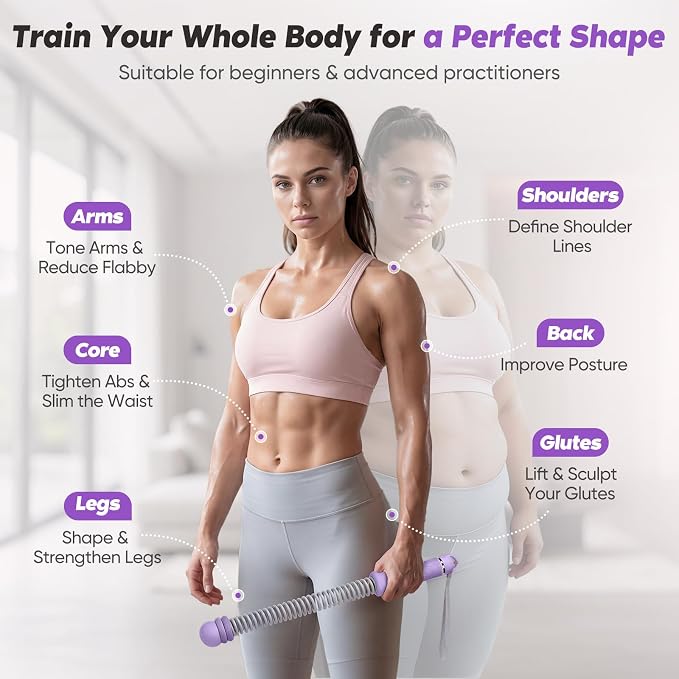 KUZARO Upgrade Weighted Ropeless Battle Ropes for Women, Quiet Adjustable Cordless Battle Ropes for Home Gym HIIT Cardio & Strength Training, Portable Exercise Rope for Arm & Core, Apartment Gear