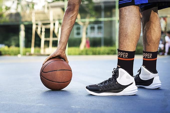 THX4COPPER Infused Compression Ankle Brace, Plantar Fasciitis Socks for Arch Pain, Reduce Swelling & Heel Spurs, Ankle Support - Single