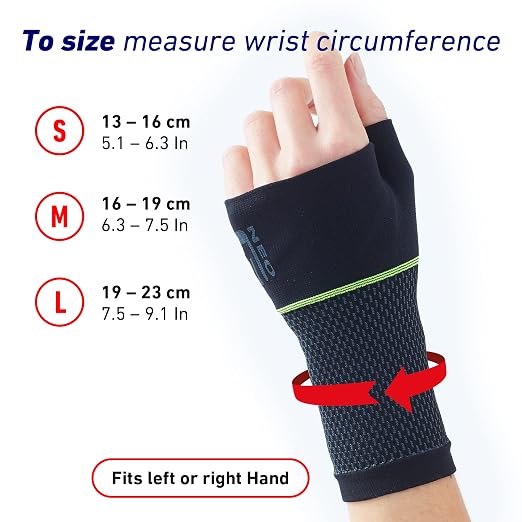 Neo-G Active Wrist Support – For Sports, Golf, Basketball, Football, Yoga, Tennis. For Sprains, Strains, Tendonitis, Injury Recovery - Multi Zone Wrist Compression Sleeve – M