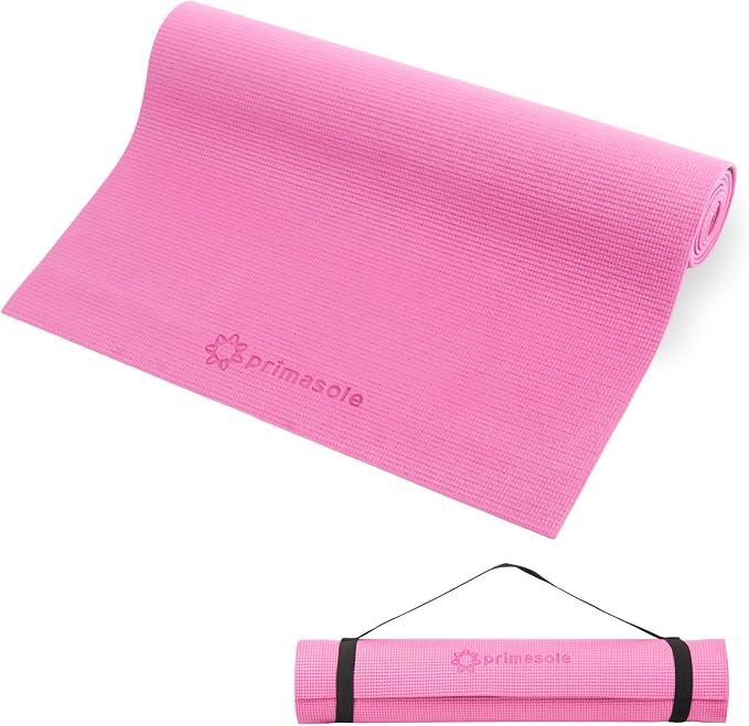 Primasole Yoga Mat with Carry Strap for Yoga Pilates Fitness and Floor Workout at Home and Gym Non-slip 9 colors