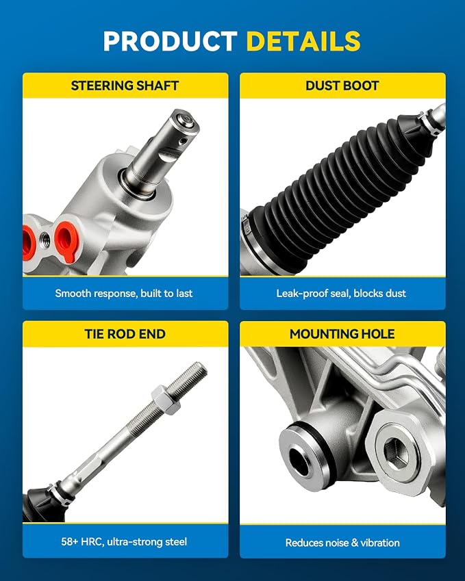 PHILTOP Power Steering Rack and Pinion Assembly for 2009-2010 F-150/Expedition, 2008-2010 Navigator, Hydraulic Power Steering Replaces OEM 22-2039