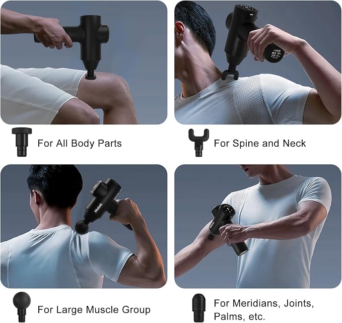 Mebak 7 Massage Gun, Massage Gun Deep Tissue for Pain Relief, Muscle Massager for Home, Office & Gym, 5 Speed Levels