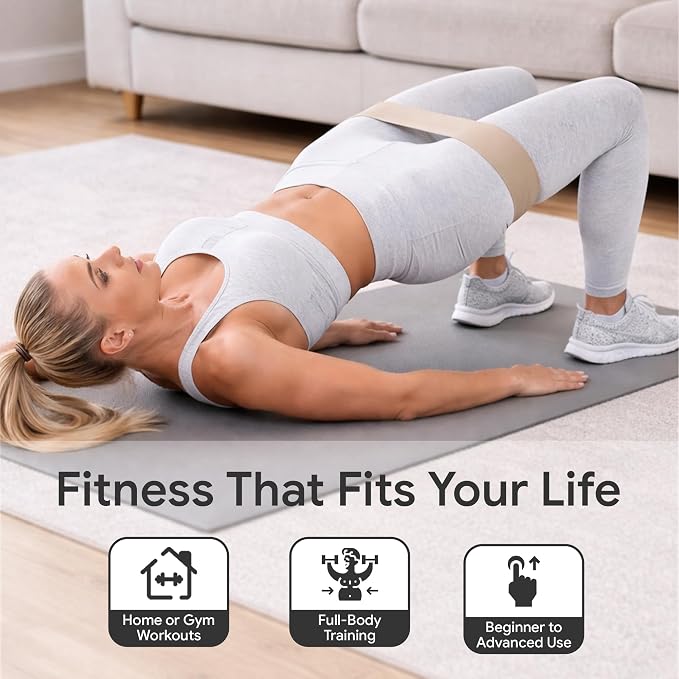Neutral Resistance Bands Set – Heavy-Duty Exercise Bands for Glutes, Full-Body Strength Training, Home Workouts & Stretching
