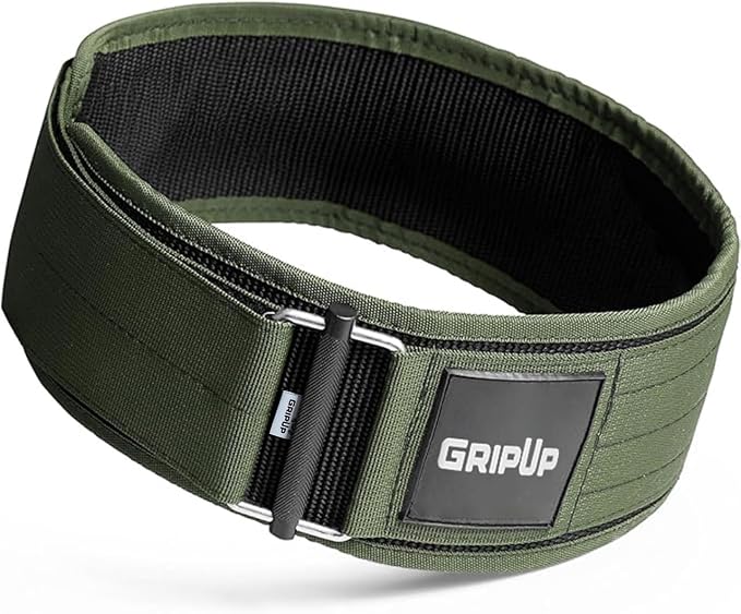 Self-Locking Weight lifting Belt AUTO LOCK 4 Inch Gym Belt Adjustable Buckle For Fitness Powerlifting Bodybuilding Weightlifting Deadlift Olympic Cross Training Back Support Men & Women