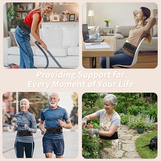 Slim & Narrow Back Brace for Lower Back Pain Women and Men, Lightweight & Thin Back Support Belt for Sciatica, Herniated Disc Relief, Breathable Lumbar Support Belt with Dual Adjustable Compression-XS