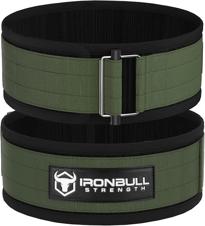 Lifting Belt for Weightlifting, Cross-Training, Olympic Lifting & Bodybuilding | Auto-Lock Padded Nylon Back Support for Squats, Deadlifts Bench Press, Gym, Workout