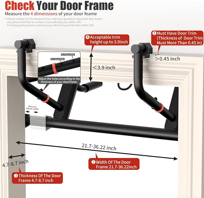 Ally Peaks Pull Up Bar for Doorway，Adjustable Handle Width Pullup Bar with 2Pcs Exercise Resistance Bands，New 2026 Upgraded At Home Workout Equipment Chin Up Bar，Multiple Original U.S. Patents
