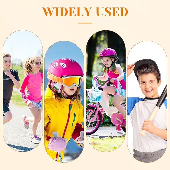 Haysandy 4 Pieces/ 2 Pair Kids Ankle Support Brace Elastic Kids Compression Socks Knitted Ankle Sleeve for Jogging Running Fitness(Beige,5-10 Years)