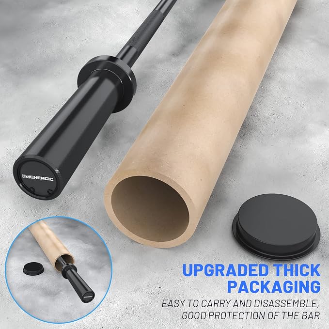 4FT Chrome Steel Olympic Barbell, 500LB | 20LB compact bar with 28mm knurled grip, bearing sleeves, 7.6-inch loadable length, and 2-inch plate fit