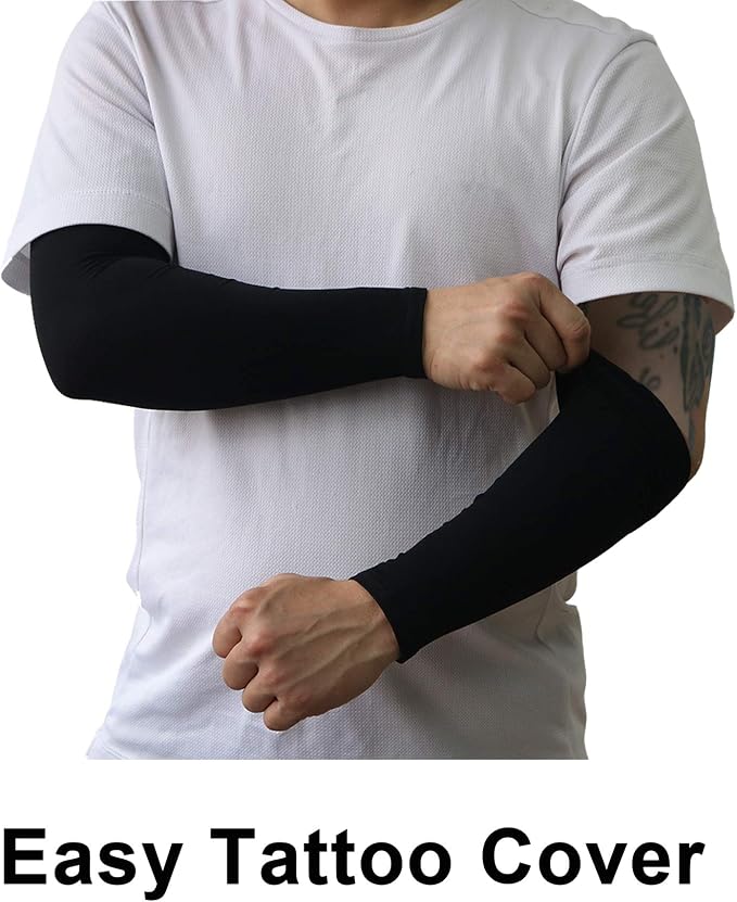 PFFY UV Protection Cooling Arm Sleeves for Men and Women UPF 50 Sun Sleeve