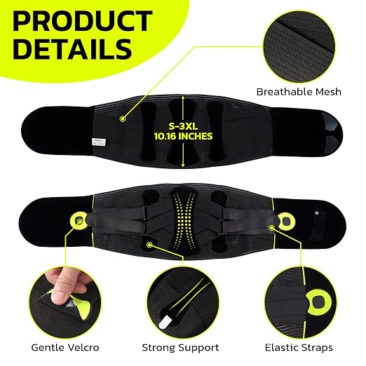 Back Brace for Lower Back Pain Relief with 360-Degree Biochemical Hug Support, Back Support Belt for Men and Women, Soft Breathable Fabric Lumbar Support for Herniated Disc, Sciatica 3XL