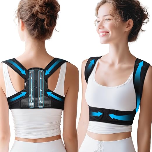 Posture Corrector for Women Back Straightener Hunchback Correction | Invisible, Breathable, Lightweight, Strong Support, Upper Back Brace for Neck, Shoulder, Back Pain Relief (S/M)