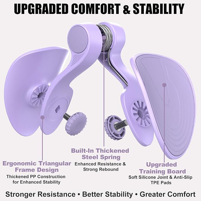 Pelvic Floor Exercise Devices 35lb Resistance Kegel Thigh Trainer with Band | Pelvic Floor Muscle Training, Inner Thigh Exerciser, Postpartum Recovery Support for Women, Suitable for Women and Men