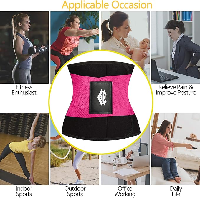 ChongErfei Waist Trainer Belt for Women & Man - Waist Trimmer Ab Belt | Tummy Control Body Shaper