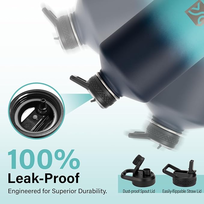 DYSANKY Gallon Insulated Water Bottle with Portable Carrier Bag for Outdoor
