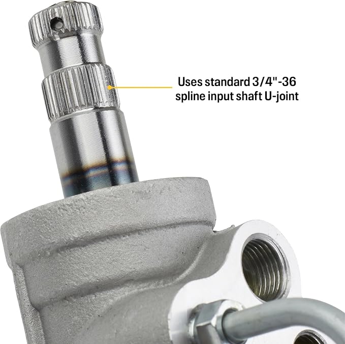 T-Bird Power Steering Rack & Pinion & Offset Bushings, For 82-88 Mustang II | All New Construction with Premium Internals, Includes Offset Bushings and AN6 Adapters, 2.5 Turn Lock to Lock Steering