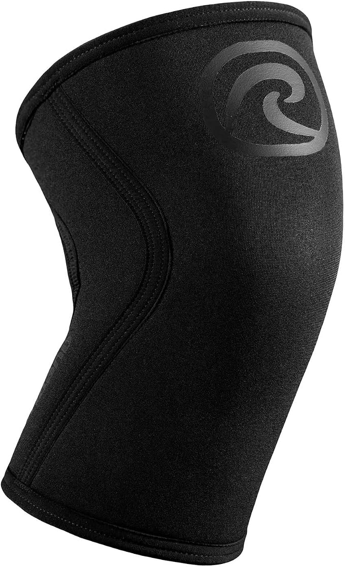 Rehband 5mm Knee Sleeves for Functional Training, Cross-Training & Powerlifting, Weightlifting Knee Support made of Neoprene, Unisex, Colour:Carbon/Black - 1 Piece, Size:X-Large